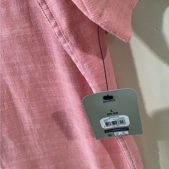 Men’s Shirt, George, Button Front Shirt, Size Large 42-44, Peach Color, New with - Picture 2 of 4
